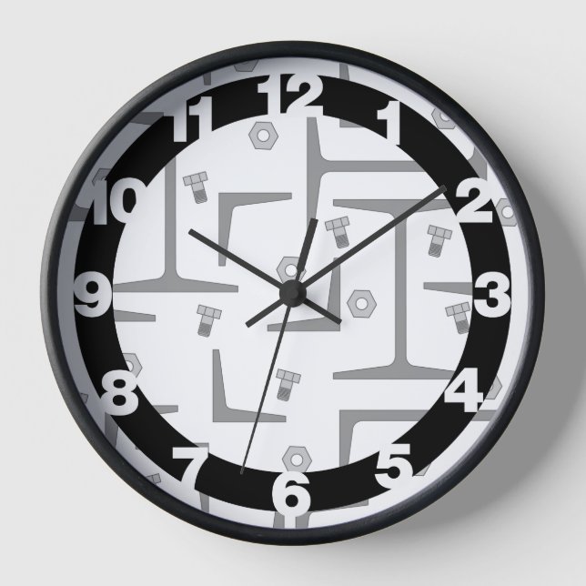 Reloj Patrón de dibujo de acero estructural (Anverso)