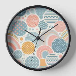 Reloj Patrón de Doodle Geométrico Jugativo