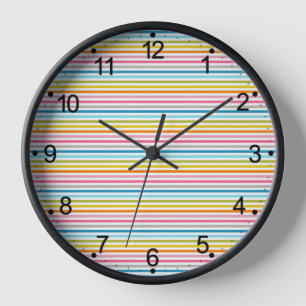 Reloj Patrón de franjas coloridas-93861