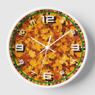 Reloj Patrón de hoja de arce-25877