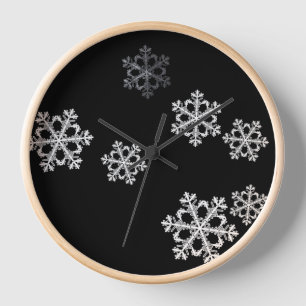 Reloj Patrón de Navidades de copos de nieve Minimalistas