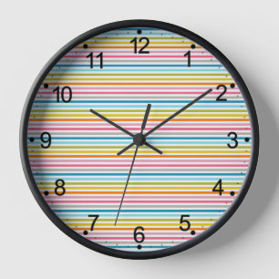 Reloj Patrón de Rayas Coloridas