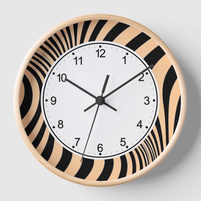 Reloj Patrón de textura de impresión de piel de cebra (Anverso)