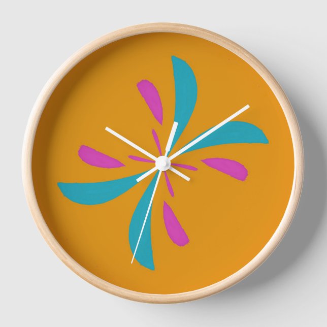 Reloj Patrón de vuelo de mariposa abstracto simple (Anverso)