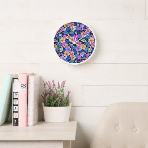 Reloj Patrón floral estilístico 46