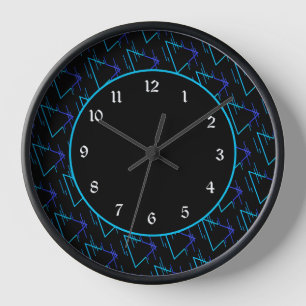 Reloj Patrón geométrico de neón retro