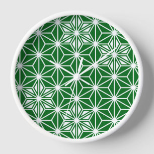 Reloj Patrón japonés de Asanoha - verde pino