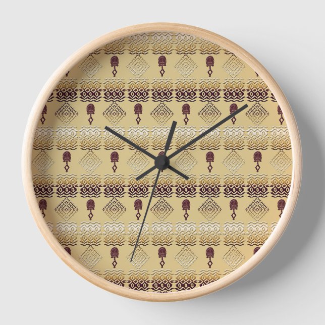 Reloj patrón tribal étnico africano (Anverso)