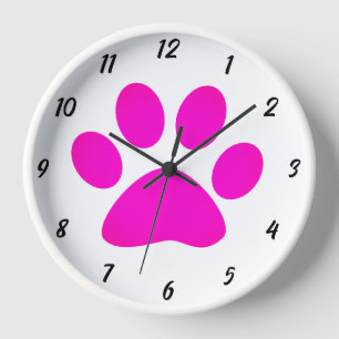 Reloj Patrones de argollas Personalizado blanco rosado c