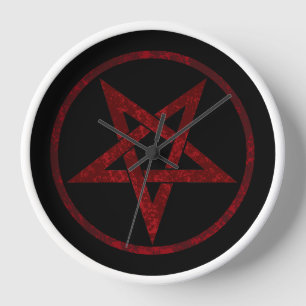Reloj Pentagram del diablo Rojo