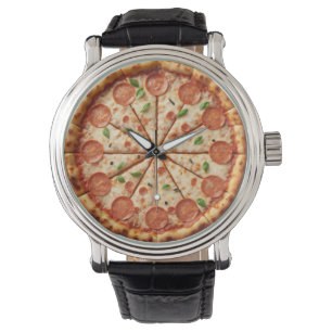 Reloj Pepperoni Pizza - Salchicha mantiene los núm
