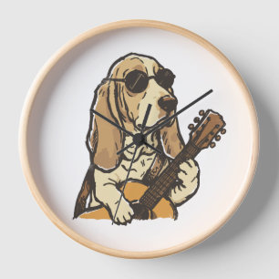 Reloj Perro Beagle Hippy Guitarra Gafas de sol Boho