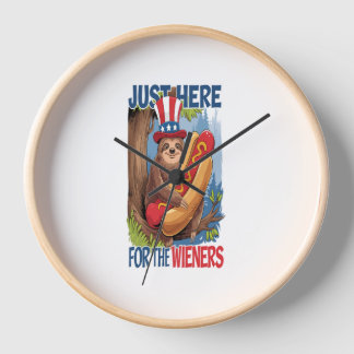 Reloj Perro caliente eslovaco 4 de julio BBQ