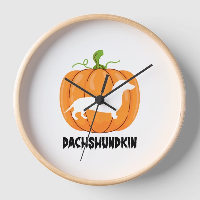 Reloj Perro Dachshund Halloween (Anverso)