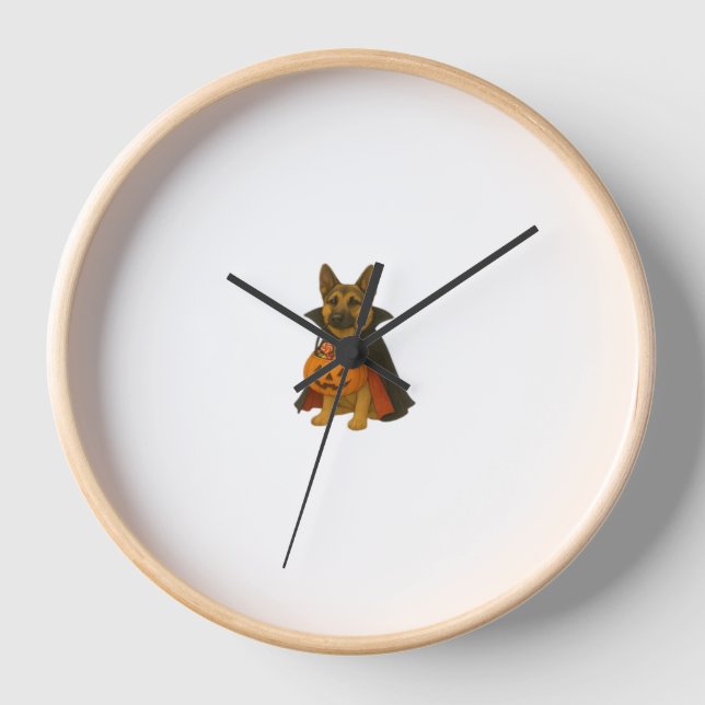 Reloj Perro de Halloween en Bulldog alemán vestido de va (Anverso)