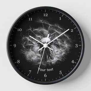 Reloj Personaliza Dandelion en blanco y negro