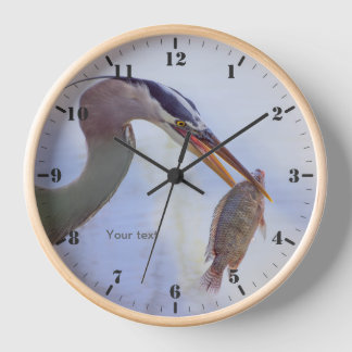 Reloj Personaliza la garza azul con un pez