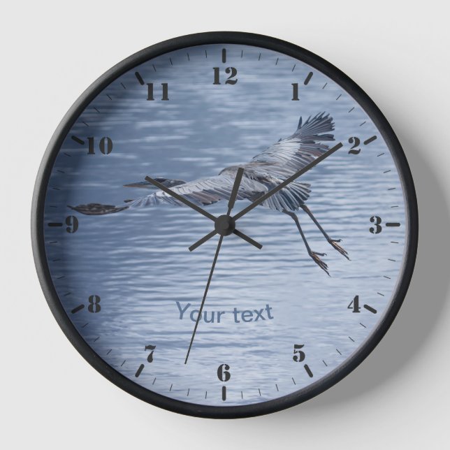 Reloj Personaliza la Gran Garza Azul en vuelo (Anverso)