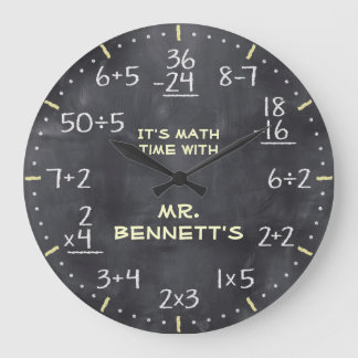 Reloj personalizable de ecuaciones matemáticas