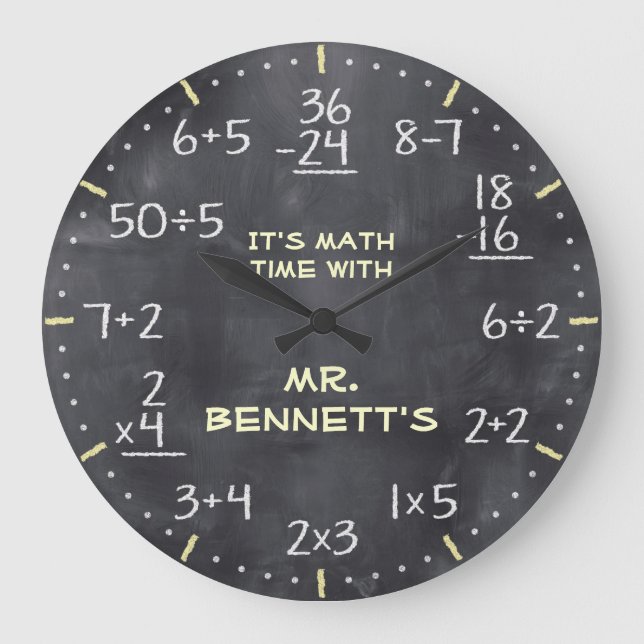 Reloj personalizable de ecuaciones matemáticas (Anverso)