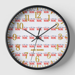 RELOJ PERSONALIZABLE MODERNO ESTILO BLANCO VERIFICADO MA