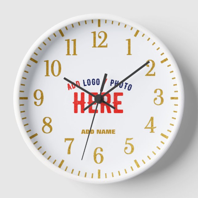 RELOJ PERSONALIZABLE MODERNO ESTILO BLANCO VERIFICADO MA (Anverso)