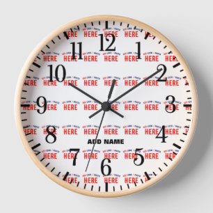 RELOJ PERSONALIZABLE MODERNO ESTILO BLANCO VERIFICADO MA