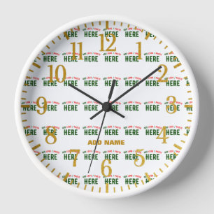 RELOJ PERSONALIZABLE MODERNO ESTILO BLANCO VERIFICADO MA