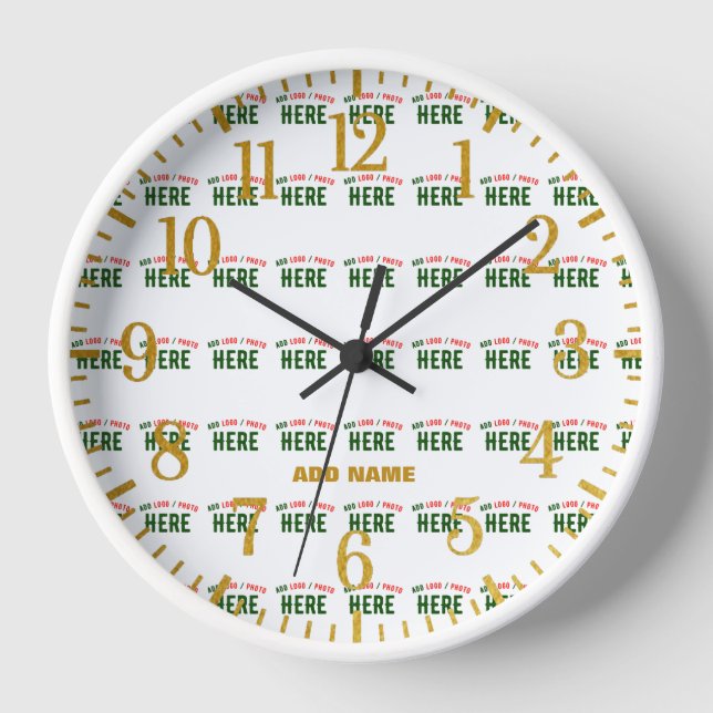 RELOJ PERSONALIZABLE MODERNO ESTILO BLANCO VERIFICADO MA (Anverso)