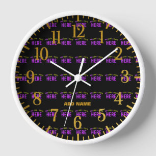 RELOJ PERSONALIZABLE MODERNO ESTILO NEGRO VERIFICADO MAR