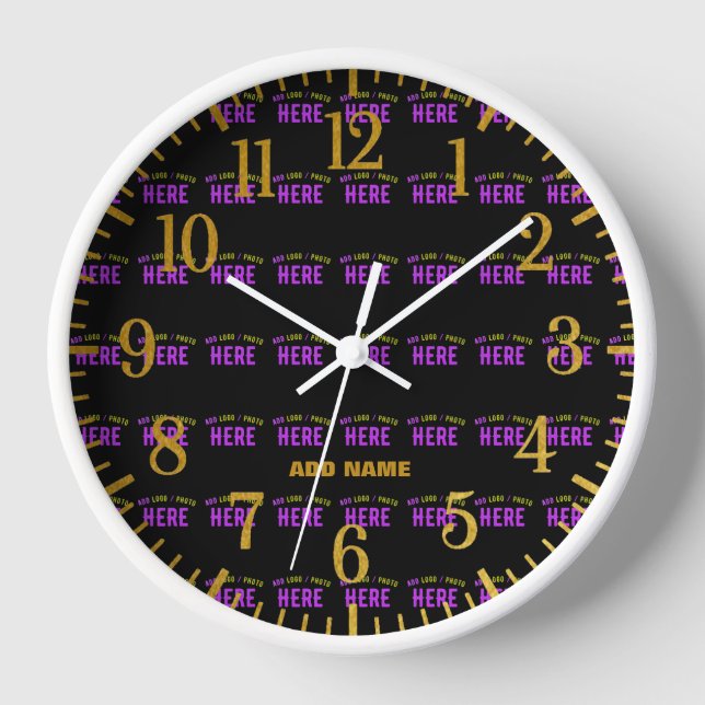 RELOJ PERSONALIZABLE MODERNO ESTILO NEGRO VERIFICADO MAR (Anverso)
