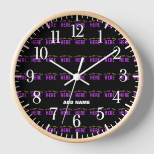 RELOJ PERSONALIZABLE MODERNO ESTILO NEGRO VERIFICADO MAR