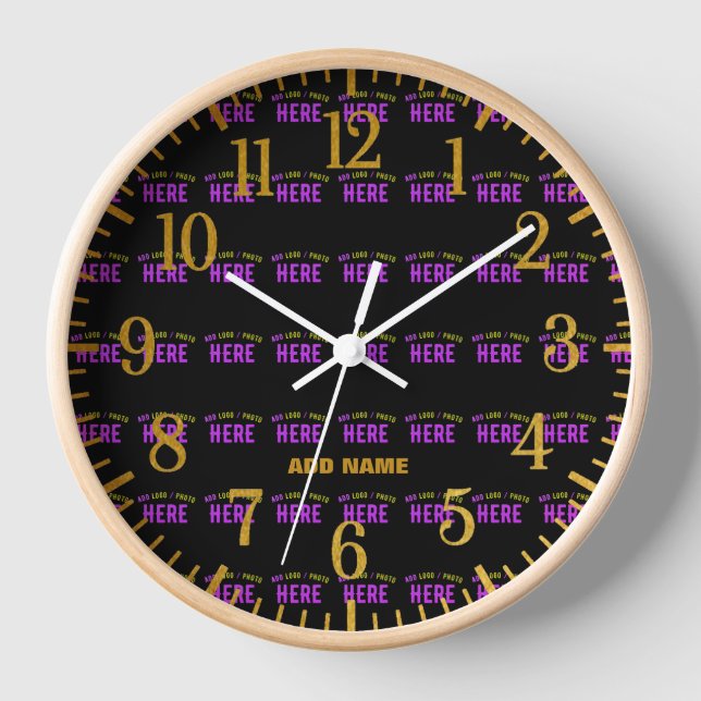RELOJ PERSONALIZABLE MODERNO ESTILO NEGRO VERIFICADO MAR (Anverso)