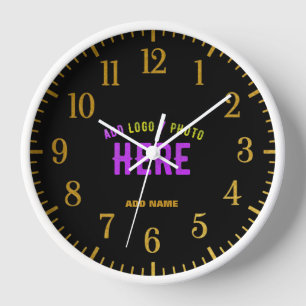 RELOJ PERSONALIZABLE MODERNO ESTILO NEGRO VERIFICADO MAR