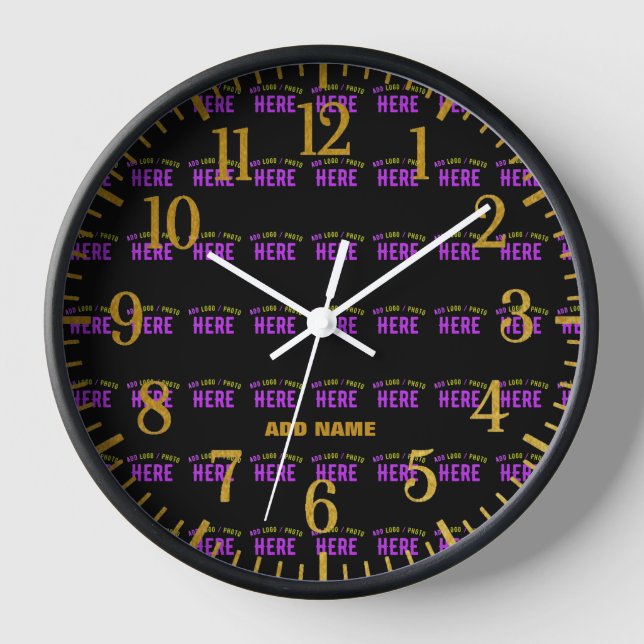 RELOJ PERSONALIZABLE MODERNO ESTILO NEGRO VERIFICADO MAR (Anverso)