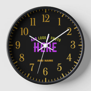 RELOJ PERSONALIZABLE MODERNO ESTILO NEGRO VERIFICADO MAR