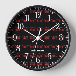 RELOJ PERSONALIZABLE MODERNO ESTILO NEGRO VERIFICADO MAR