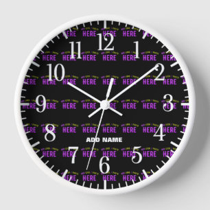 RELOJ PERSONALIZABLE MODERNO ESTILO NEGRO VERIFICADO MAR