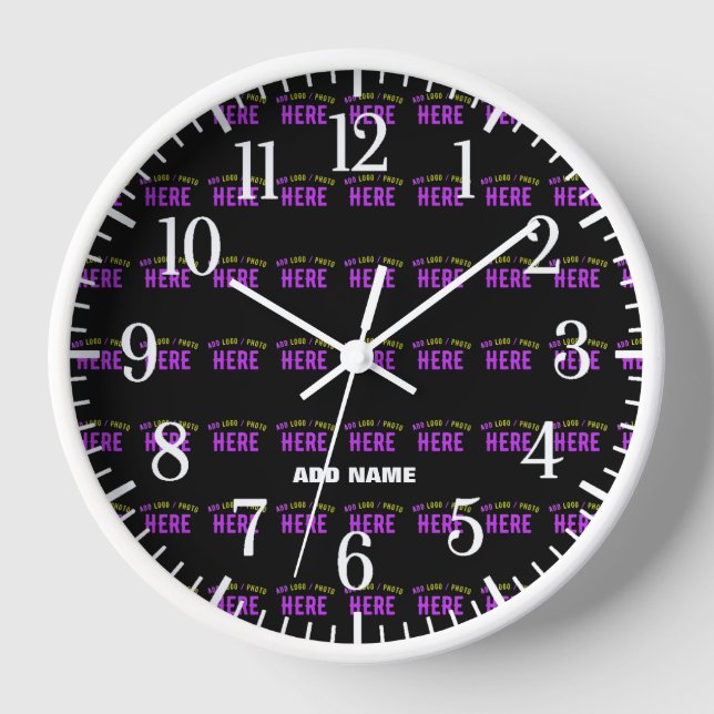 RELOJ PERSONALIZABLE MODERNO ESTILO NEGRO VERIFICADO MAR (Anverso)