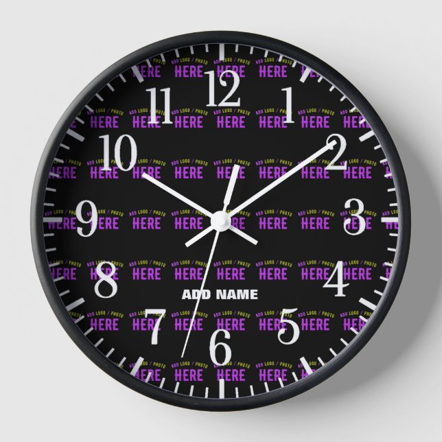 RELOJ PERSONALIZABLE MODERNO ESTILO NEGRO VERIFICADO MAR (Anverso)