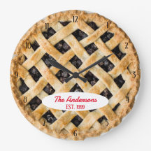 Reloj personalizado Blueberry Pie O'Clock
