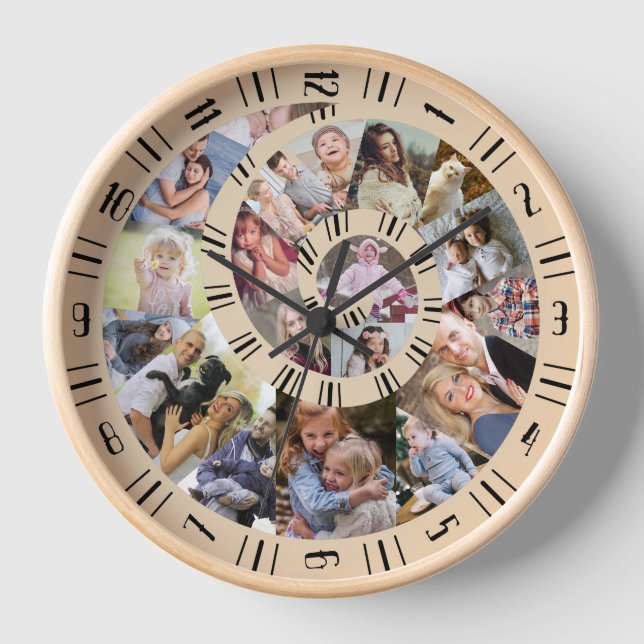 Reloj Personalizado Collage de fotos familiar Nautilus S (Anverso)
