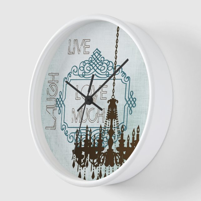 Reloj personalizado de candelabro de agua y marrón (Ángulo)