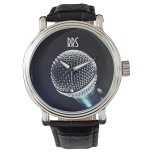 Reloj personalizado de cantante de monograma con m