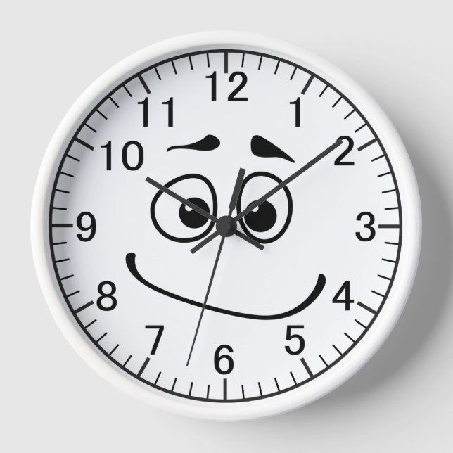 Reloj Personalizado de expresiones de caracteres de cara (Anverso)