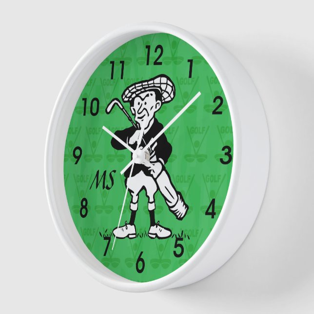 Reloj Personalizado de golf de Monogramo (Ángulo)