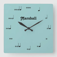Reloj personalizado de la nota de la música