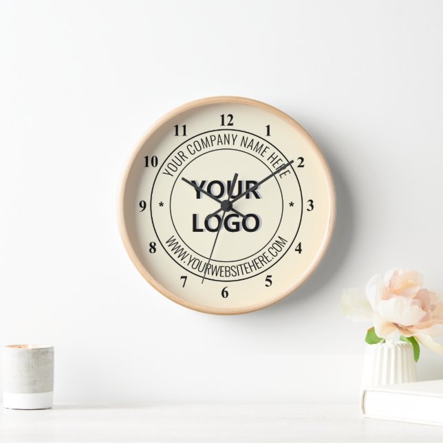Reloj Personalizado de logotipos de empresas Mensajes de (Hogar)