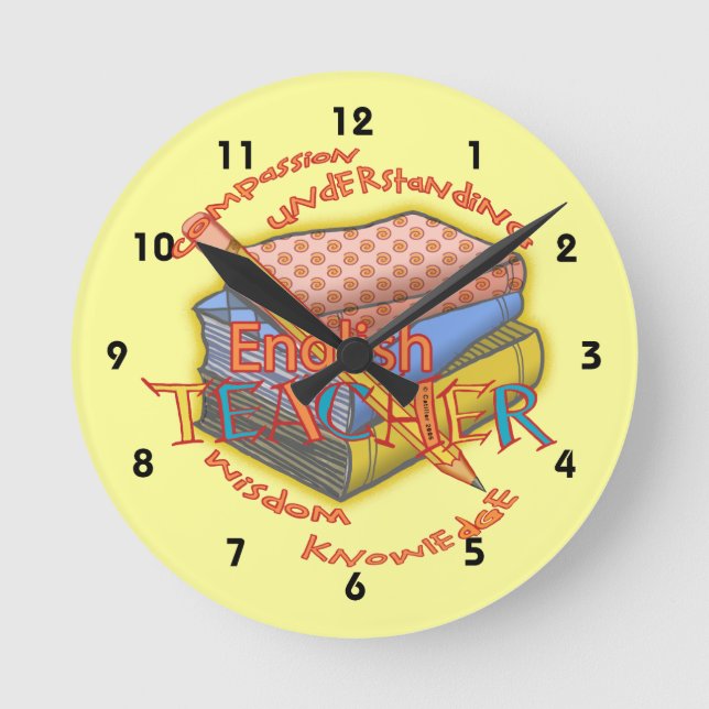 Reloj personalizado de Motto del profesor inglés (Anverso)