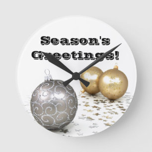 Reloj Personalizado de ornamentos de plata y oro